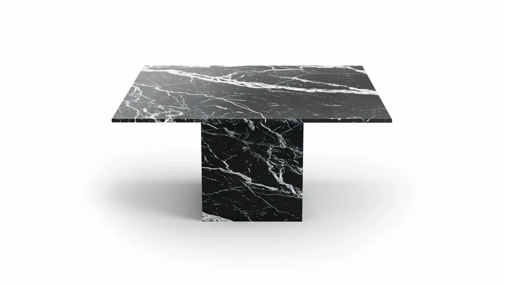 Dining Tables - Carrera - Dining Tables - Nero Maquina Marble - 120X120X75 cm - STONE VALLEY