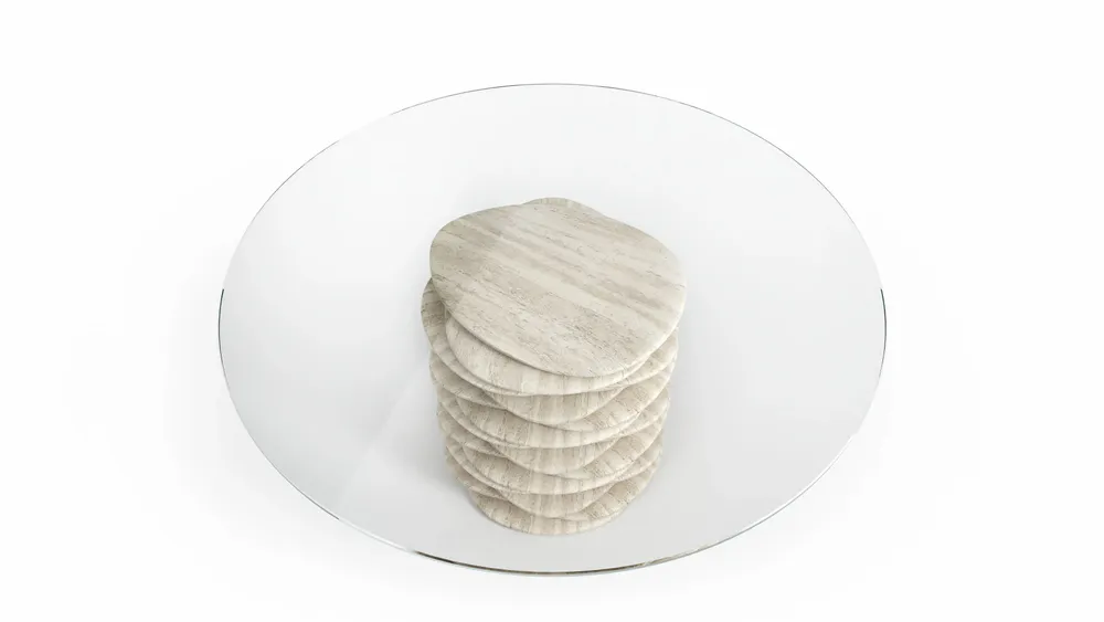 Tables basses - Stonissime - Tables basses - Verre - 70X70X44 cm - STONE VALLEY