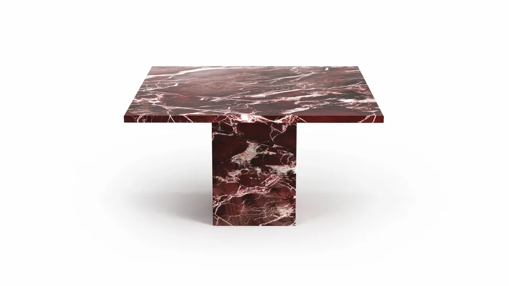 Tables basses - Carrera - Tables basses - Marbre Rosso Levano - 70X70X40 cm - STONE VALLEY