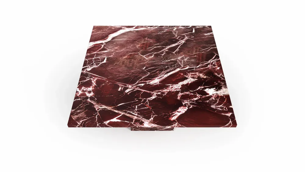 Tables basses - Carrera - Tables basses - Marbre Rosso Levano - 70X70X40 cm - STONE VALLEY