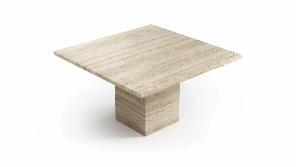 Tables basses - Carrera - Tables basses - Travertin Classique - 90X90X40 cm - STONE VALLEY