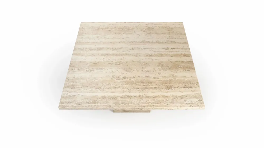Tables basses - Carrera - Tables basses - Travertin Classique - 90X90X40 cm - STONE VALLEY