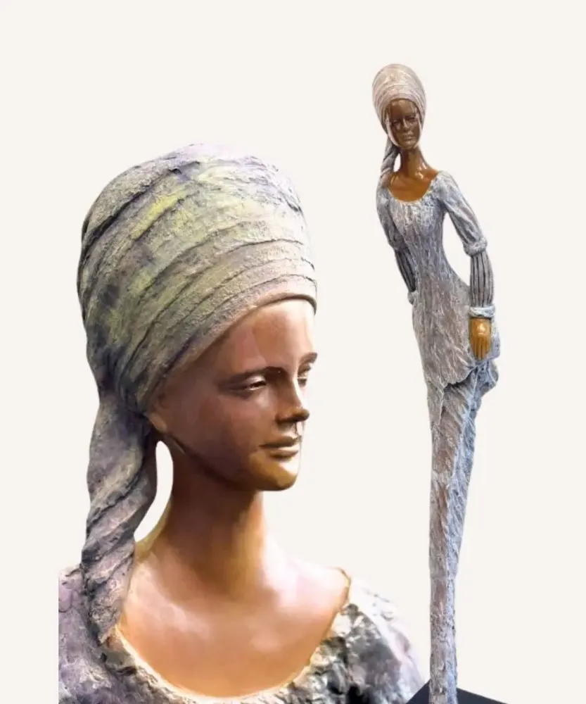 Objets de décoration - THEMIS sculpture bronze taille humaine - LUSSOU-SCULPTEUR