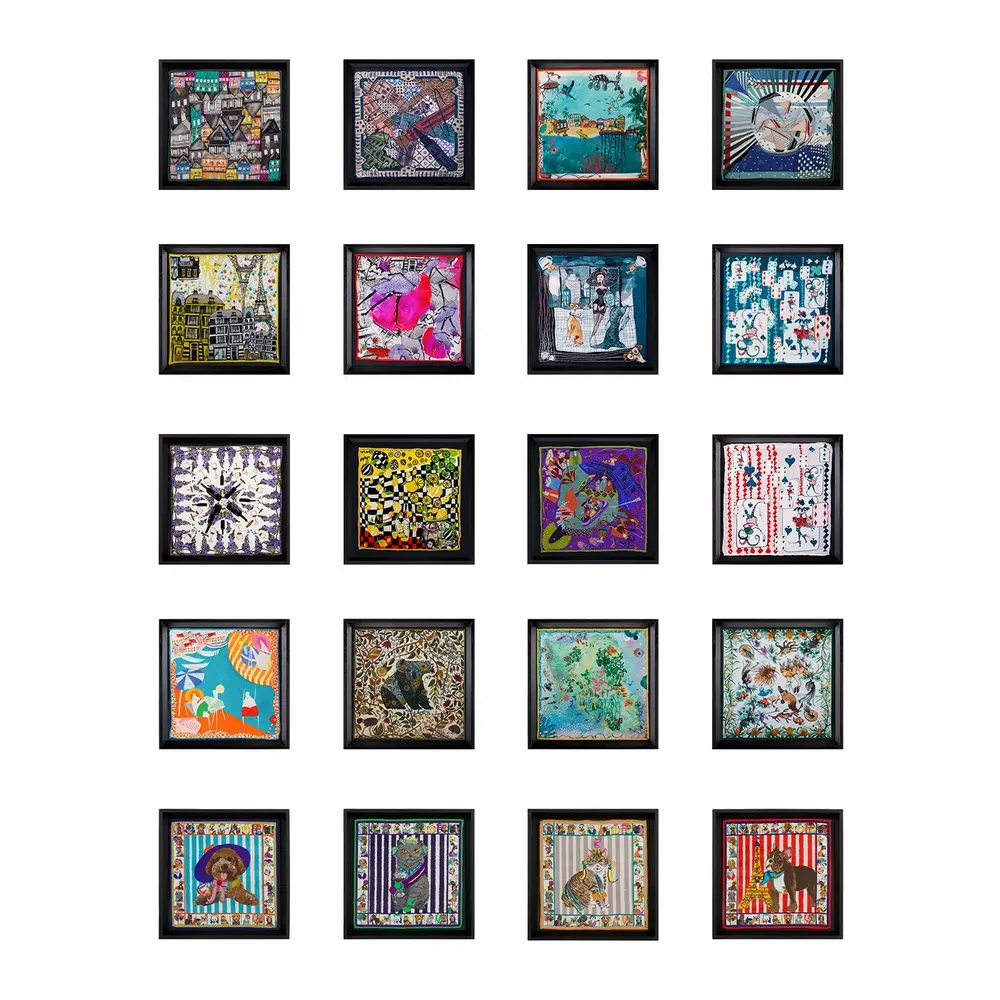 Autres décorations murales - Wow - Foulards en soie encadrés World of Wonder - UN POCO