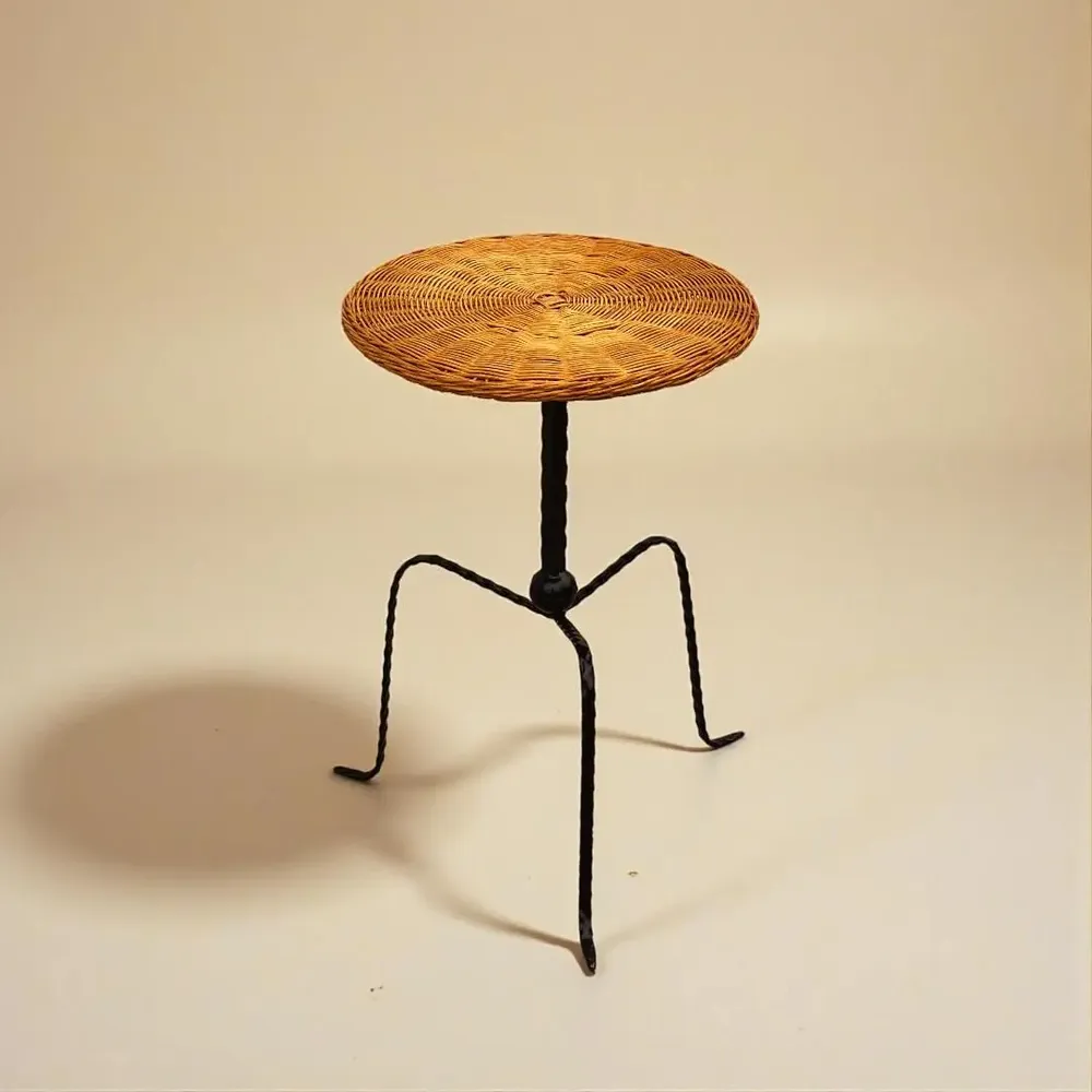 Coffee tables - Tressé Wrought Iron Side Table - LO-FI HOUSE