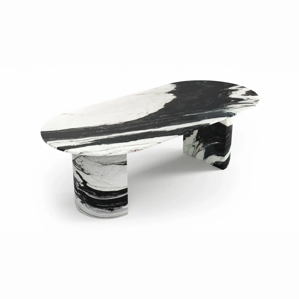 Dining Tables - Refleko - Dining Tables - Panda Marble - 200X100X75 cm - STONE VALLEY