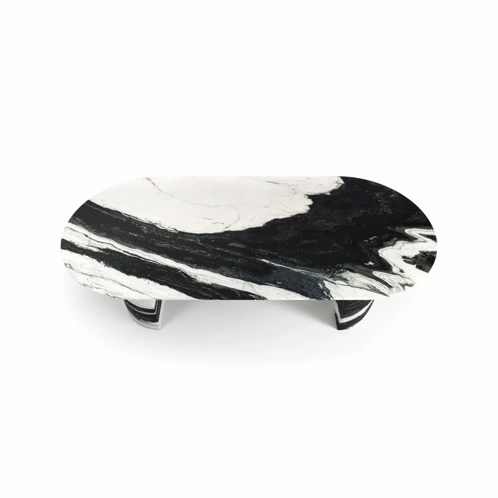 Dining Tables - Refleko - Dining Tables - Panda Marble - 200X100X75 cm - STONE VALLEY