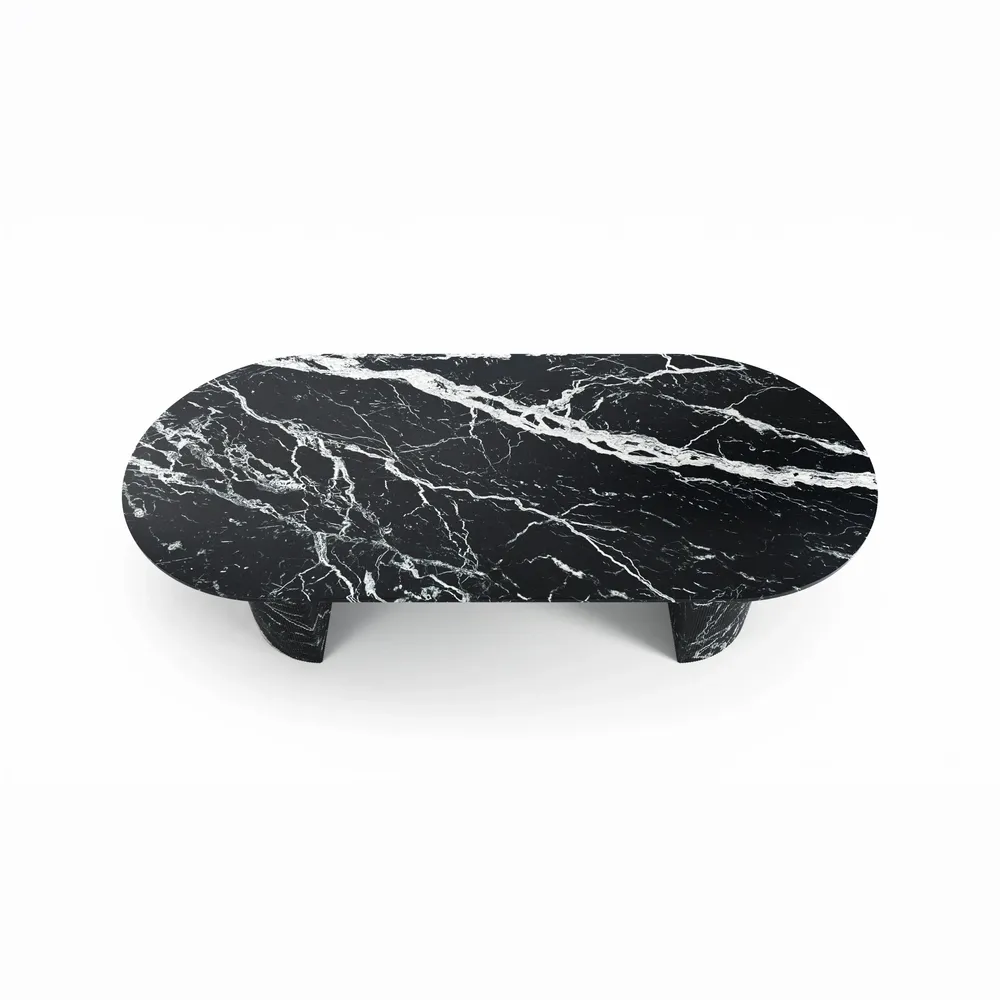 Tables Salle à Manger - Refleko - Tables à manger - Marbre Nero Maquina - 200X100X75 cm - STONE VALLEY
