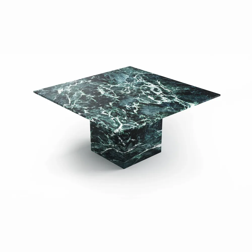 Tables Salle à Manger - Carrera - Tables à manger - Marbre Verde Alpi - 100X100X75 cm - STONE VALLEY