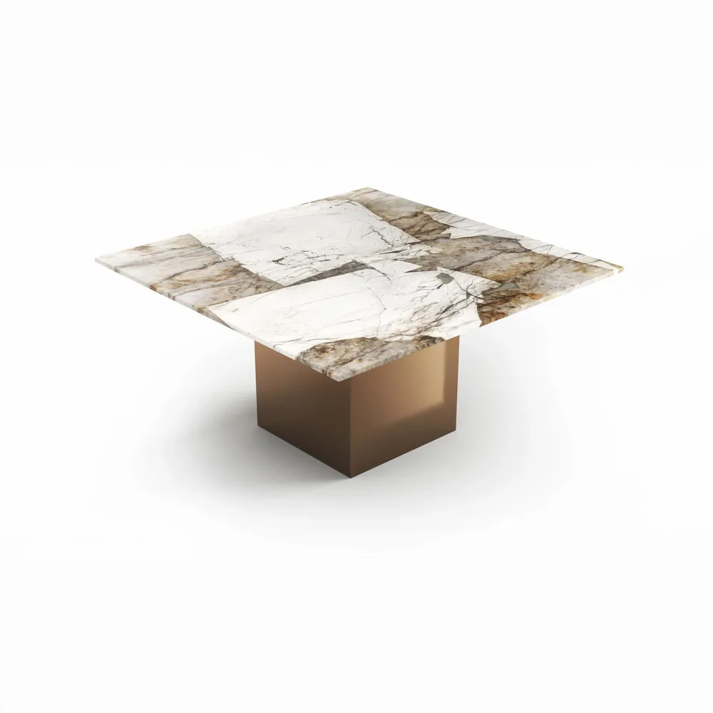 Dining Tables - Carrera - Dining Tables - Patagonia Quartzite - 150X150X75 cm - STONE VALLEY
