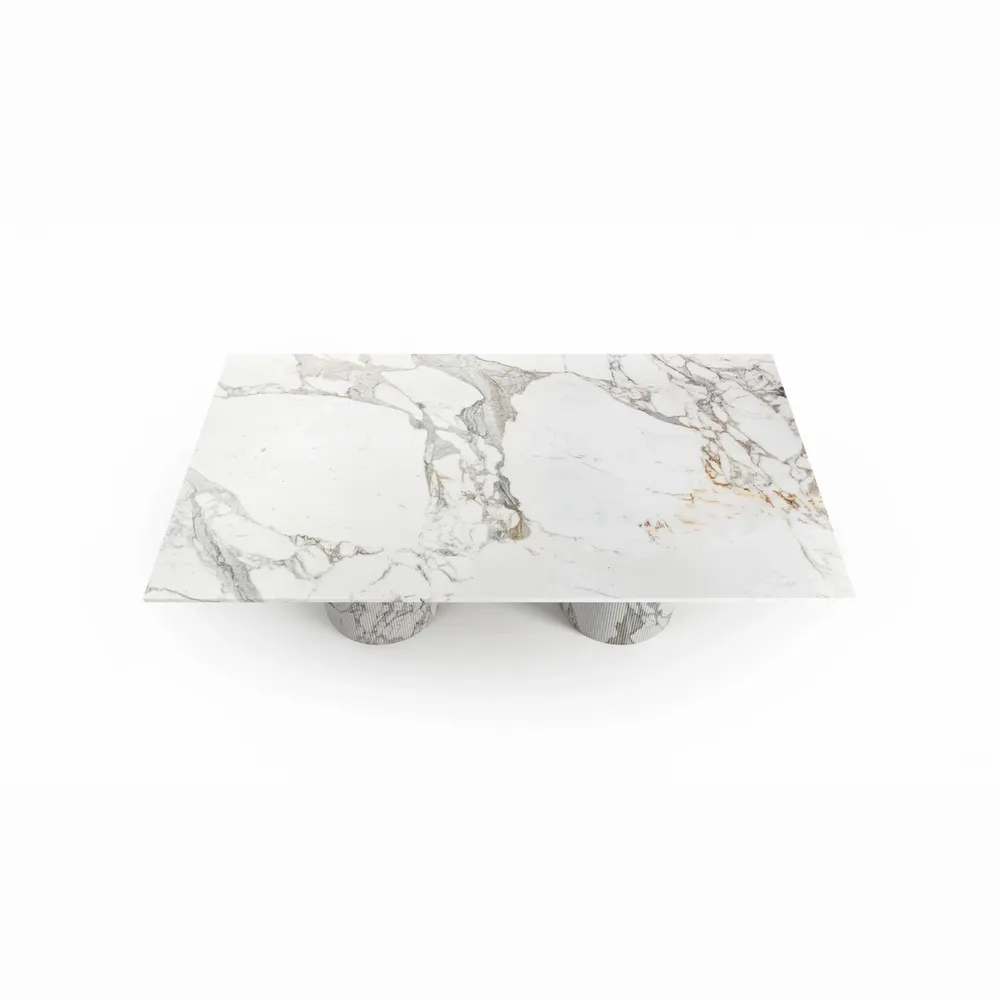Dining Tables - Jaspura - Dining Tables - Calacatta Oro Marble - 160X90X75 cm - STONE VALLEY