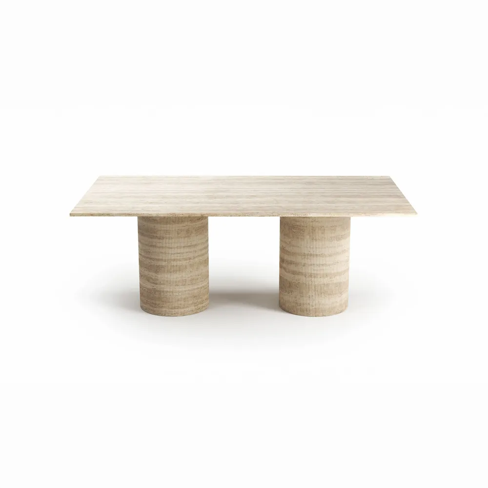 Dining Tables - Jaspura - Dining Tables - Classic Travertine - 200X100X75 cm - STONE VALLEY