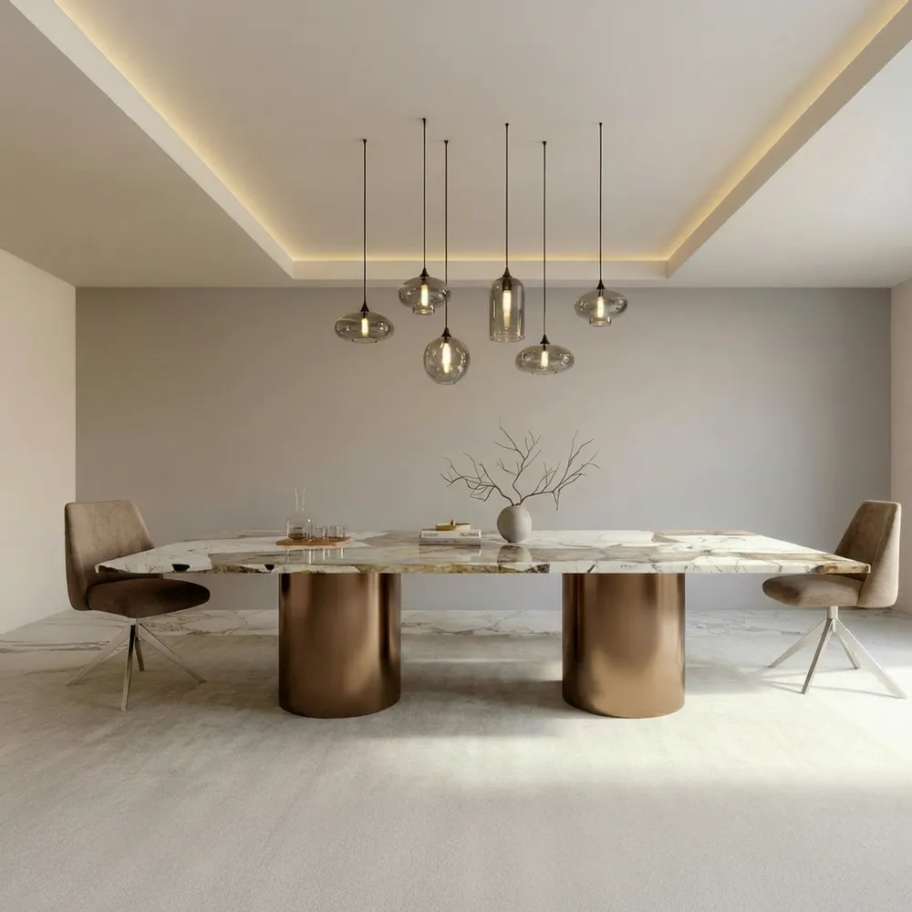 Dining Tables - Jaspura - Dining Tables - Patagonia Quartzite - 220X110X75 cm - STONE VALLEY