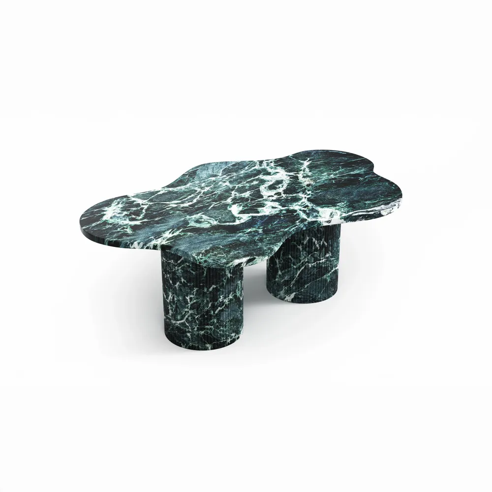 Tables de jardin - Nunoca - Tables basses - Marbre Verde Alpi - 130X80X40 cm - STONE VALLEY