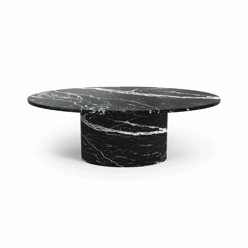 Coffee tables - Valleyra - Coffee Tables - Nero Maquina Marble - 120X70X40 cm - STONE VALLEY