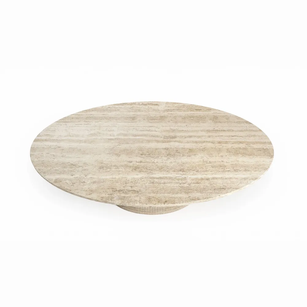Tables basses - Valleyra - Tables basses - Travertin Classique - 120X70X40 cm - STONE VALLEY