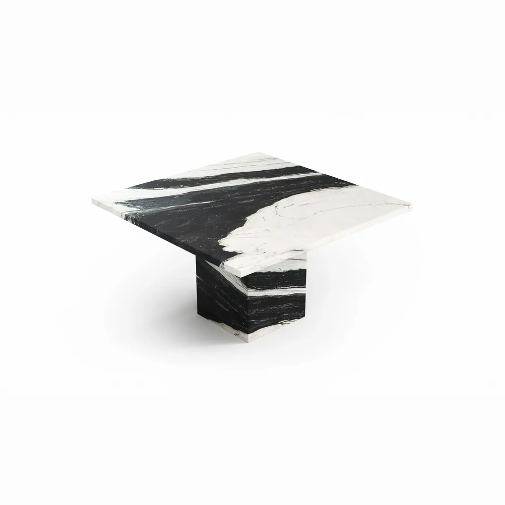 Coffee tables - Carrera - Coffee Tables - Panda Marble - 70X70X40 cm - STONE VALLEY