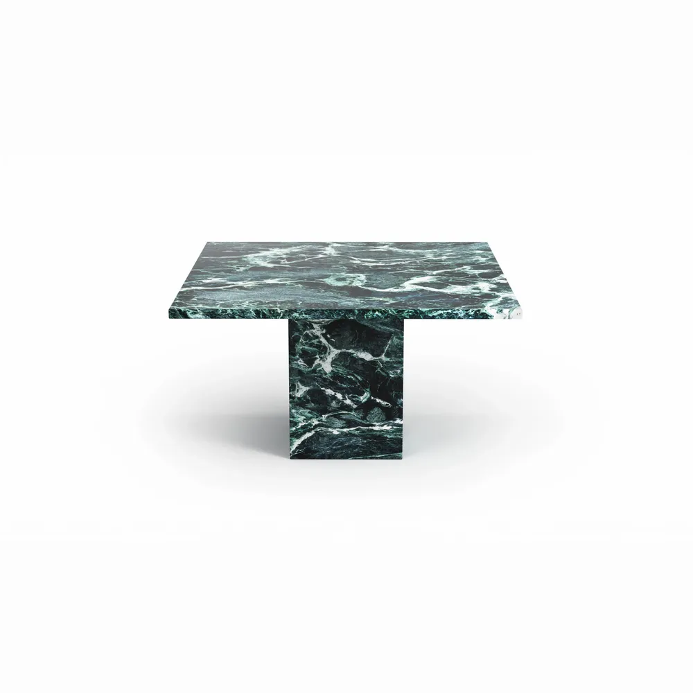 Tables basses - Carrera - Tables basses - Marbre Verde Alpi - 70X70X40 cm - STONE VALLEY