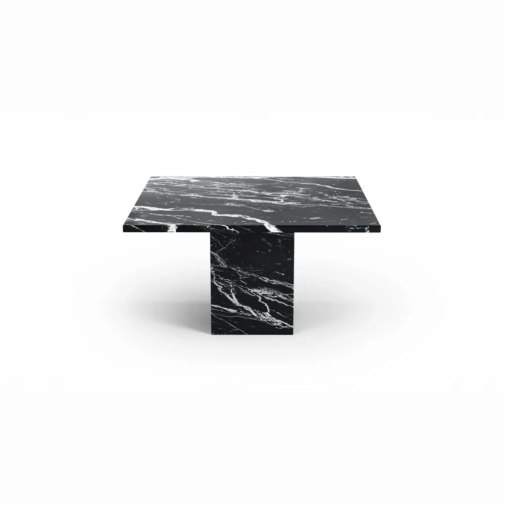 Tables basses - Carrera - Tables basses - Marbre Nero Maquina - 70X70X40 cm - STONE VALLEY