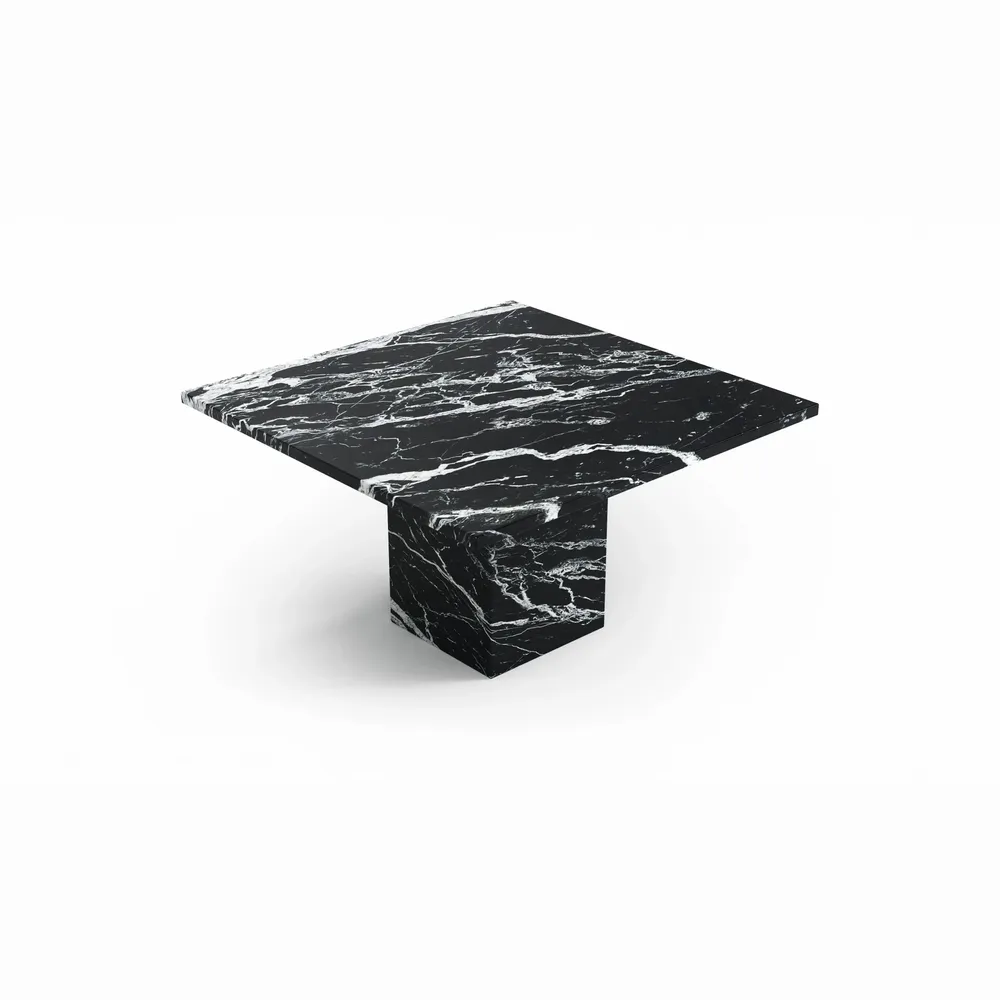 Tables basses - Carrera - Tables basses - Marbre Nero Maquina - 70X70X40 cm - STONE VALLEY