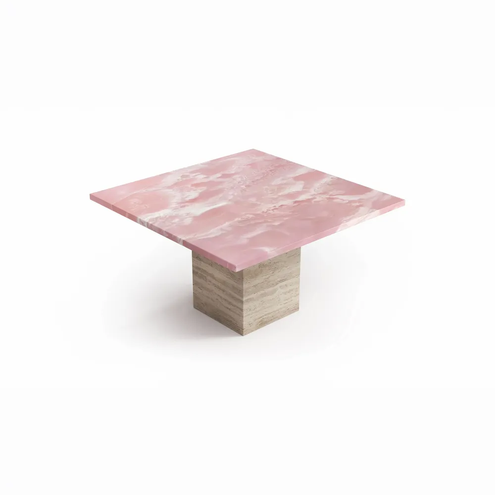 Tables basses - Carrera - Tables basses - Onyx Rose - 70X70X40 cm - STONE VALLEY