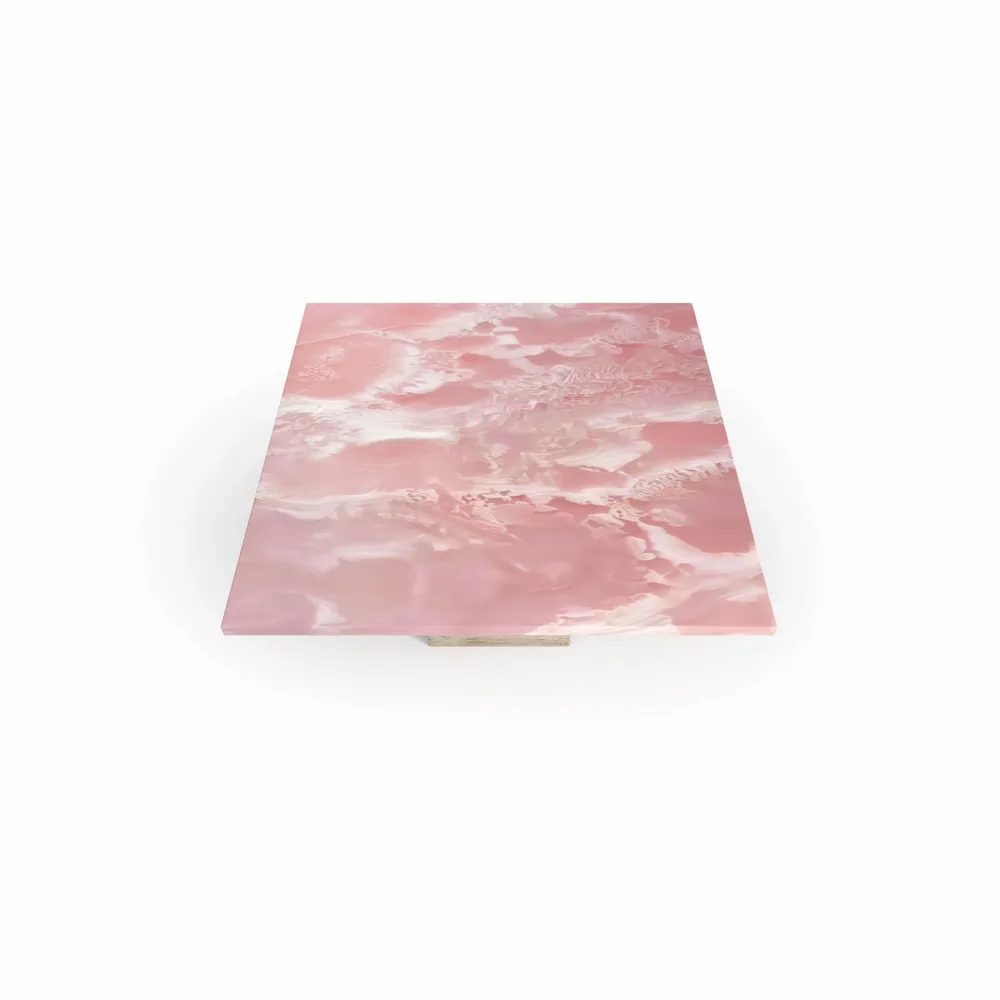 Tables basses - Carrera - Tables basses - Onyx Rose - 70X70X40 cm - STONE VALLEY