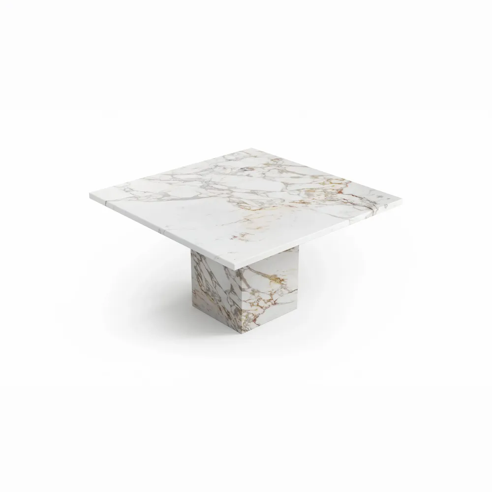 Tables basses - Carrera - Tables basses - Marbre Calacatta Oro - 90X90X40 cm - STONE VALLEY