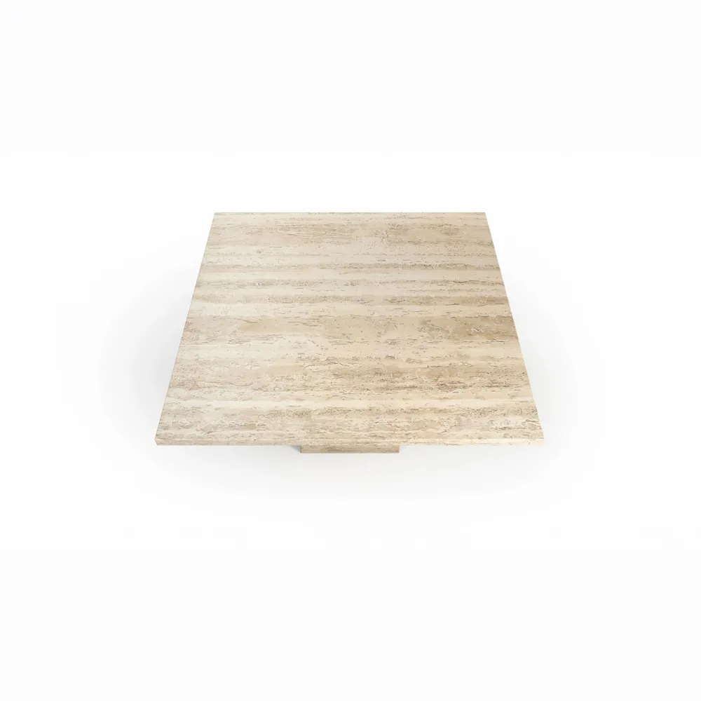 Tables basses - Carrera - Tables basses - Travertin Classique - 90X90X40 cm - STONE VALLEY