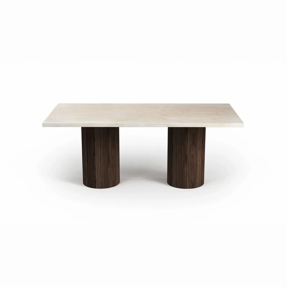 Tables basses - Jaspura - Tables basses - Marbre Crema - 100X50X40 cm - STONE VALLEY