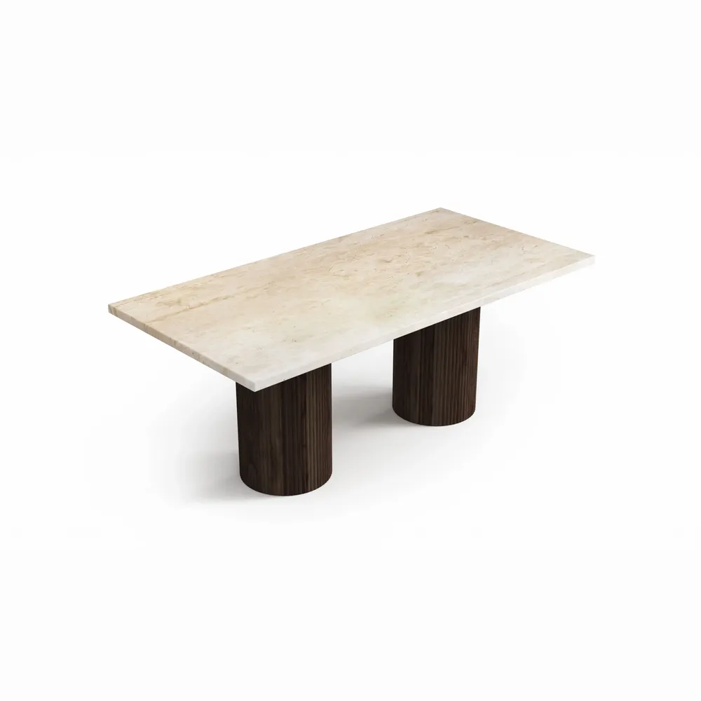 Tables basses - Jaspura - Tables basses - Marbre Crema - 100X50X40 cm - STONE VALLEY