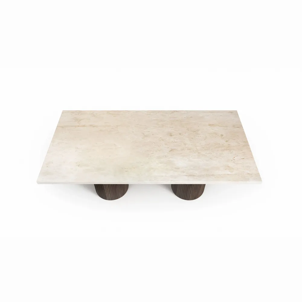 Tables basses - Jaspura - Tables basses - Marbre Crema - 100X50X40 cm - STONE VALLEY