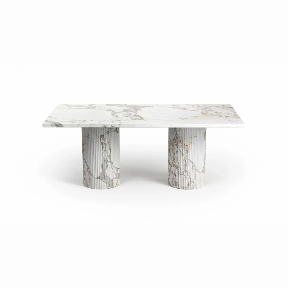 Tables basses - Jaspura - Tables basses - Marbre Calacatta Oro - 100X50X40 cm - STONE VALLEY