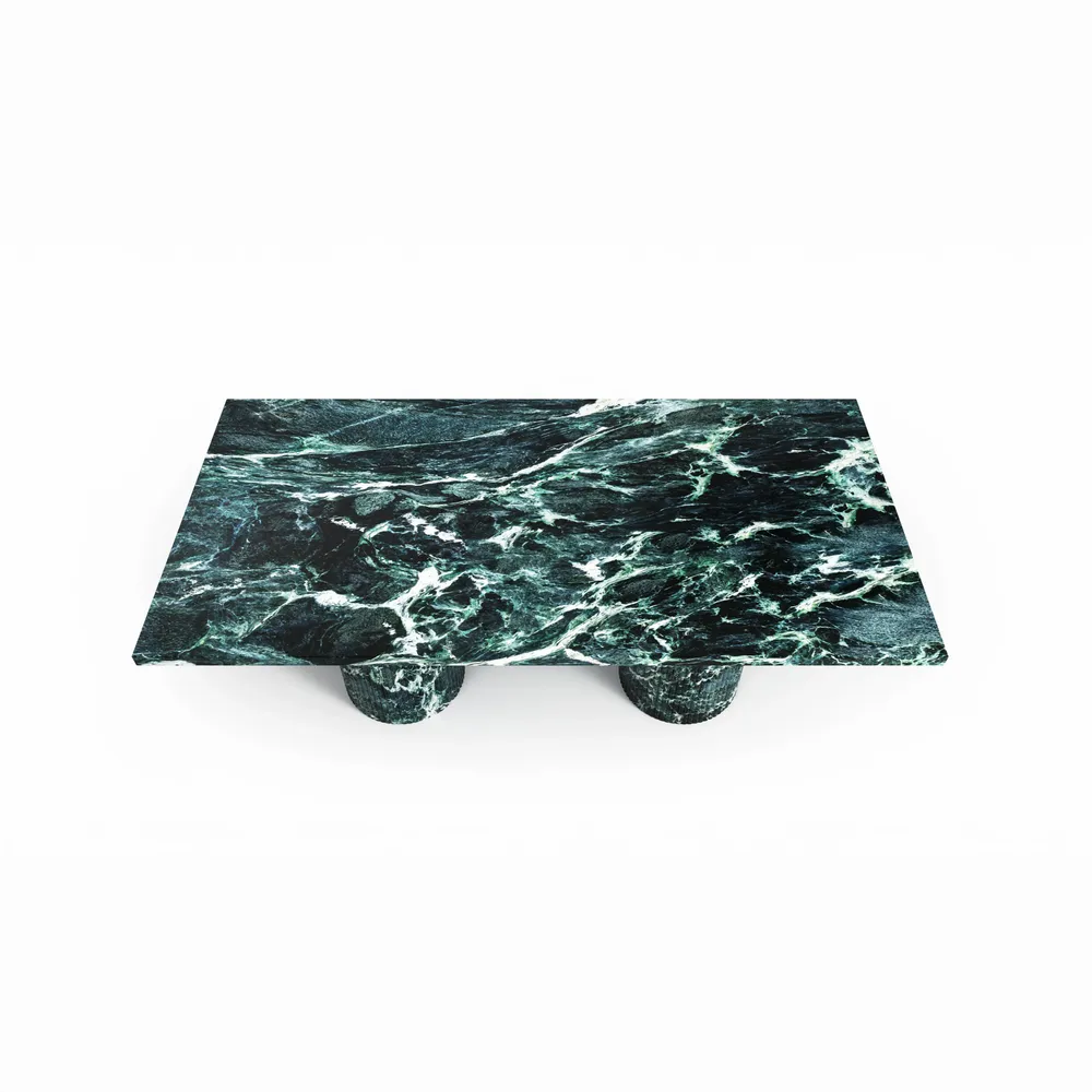 Coffee tables - Jaspura - Coffee Tables - Verde Alpi Marble - 100X50X40 cm - STONE VALLEY