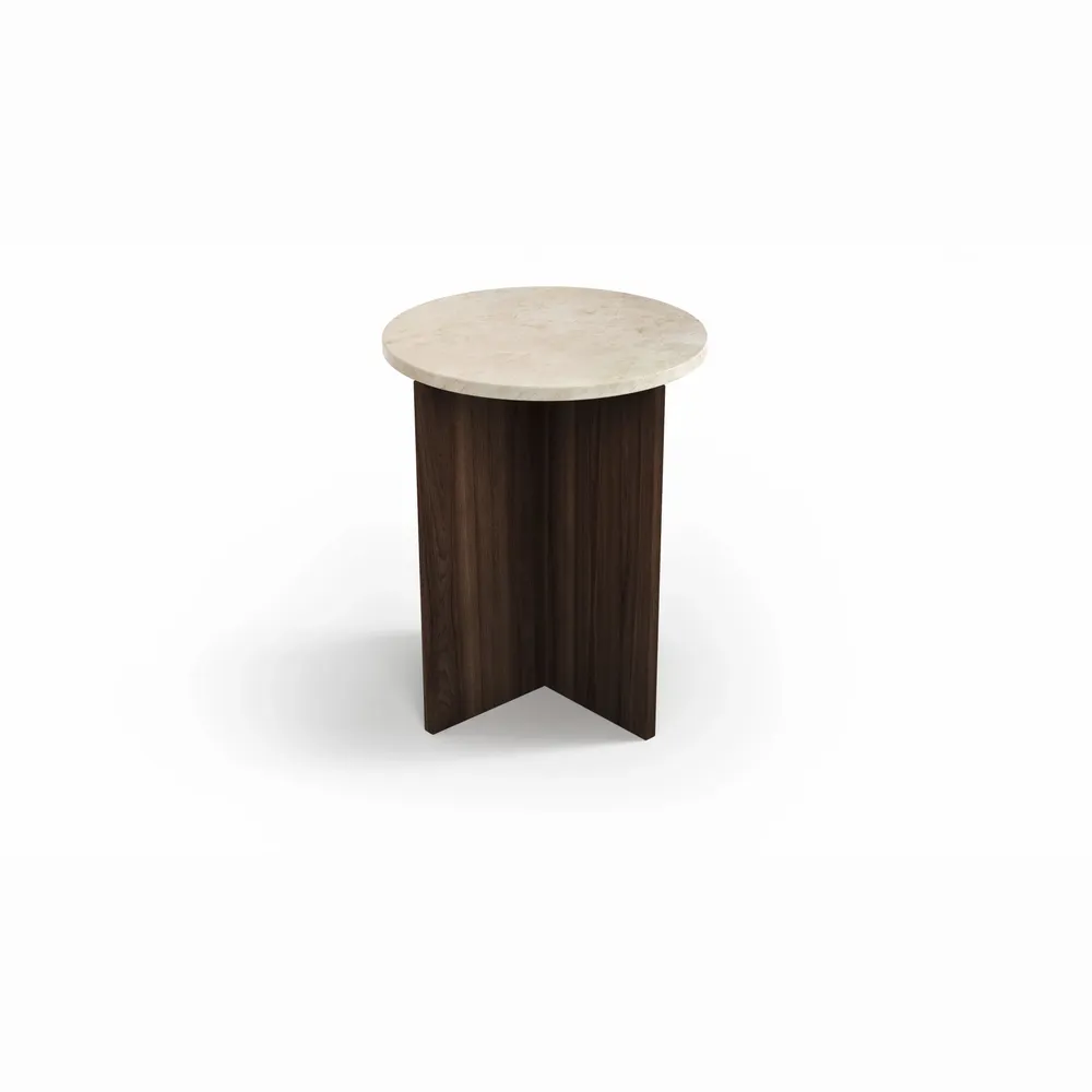 Tables de jardin - Ocel - Autres tables - Marbre Crema - 45X45X55 cm - STONE VALLEY