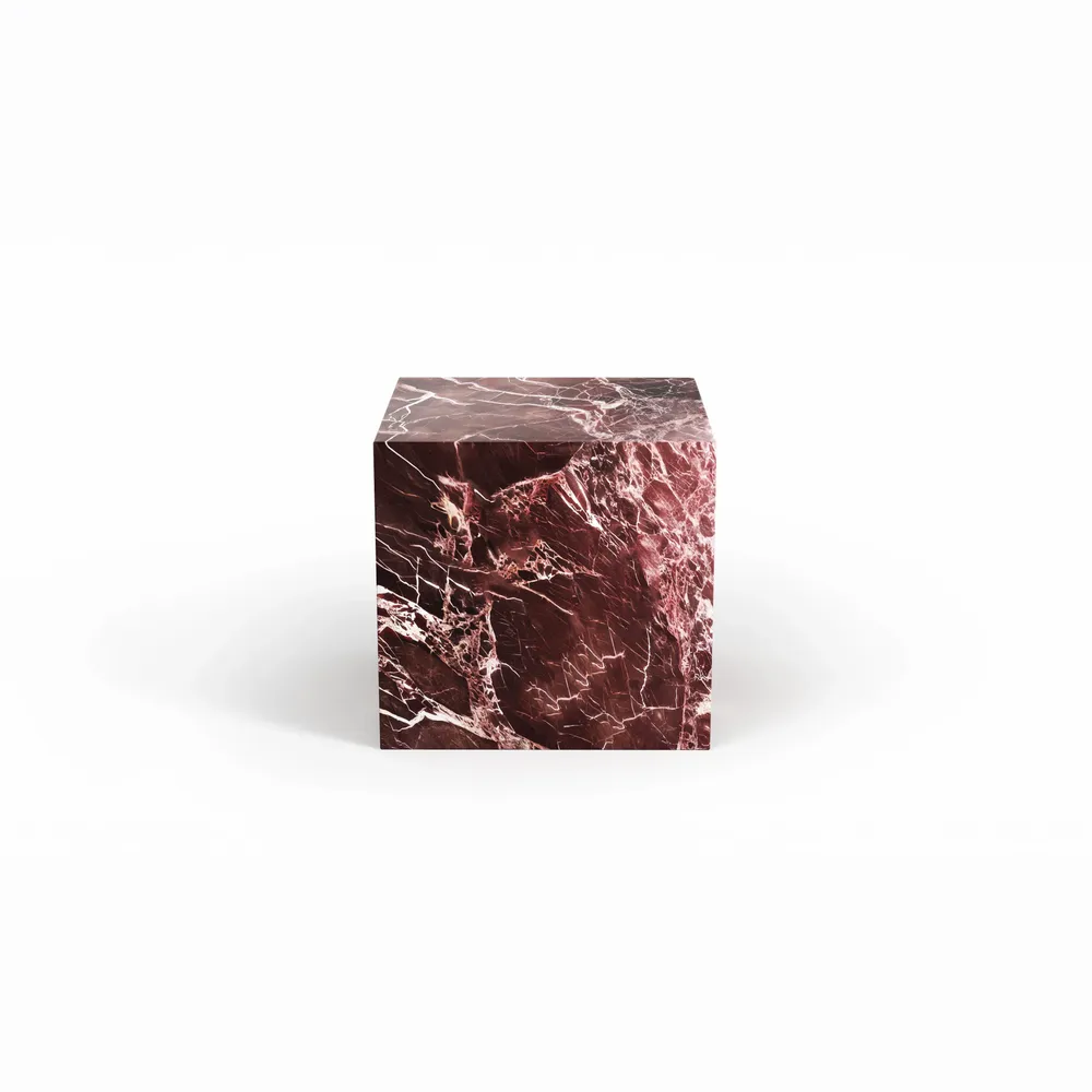 Tables de jardin - Gema - Autres tables - Marbre Rosso Levano - 45X45X43 cm - STONE VALLEY