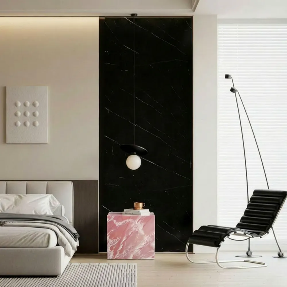 Tables de nuit - Gema - Autres tables - Onyx Rose - 45X45X43 cm - STONE VALLEY