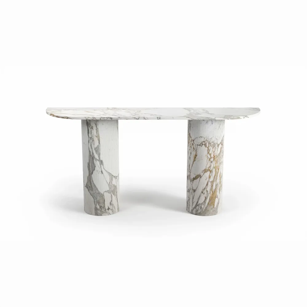 Console table - Ombrure - Console Table - Calacatta Oro Marble - 160X40X85 cm - STONE VALLEY