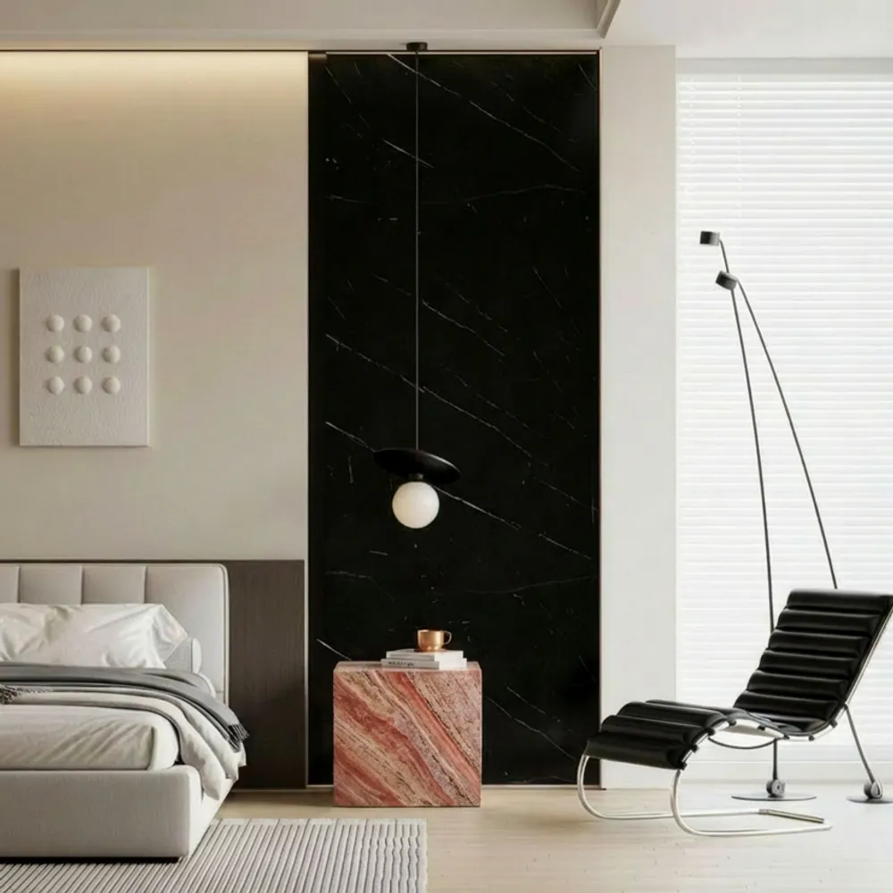 Tables de jardin - Gema - Autres tables - Travertin Rouge - 45X45X43 cm - STONE VALLEY