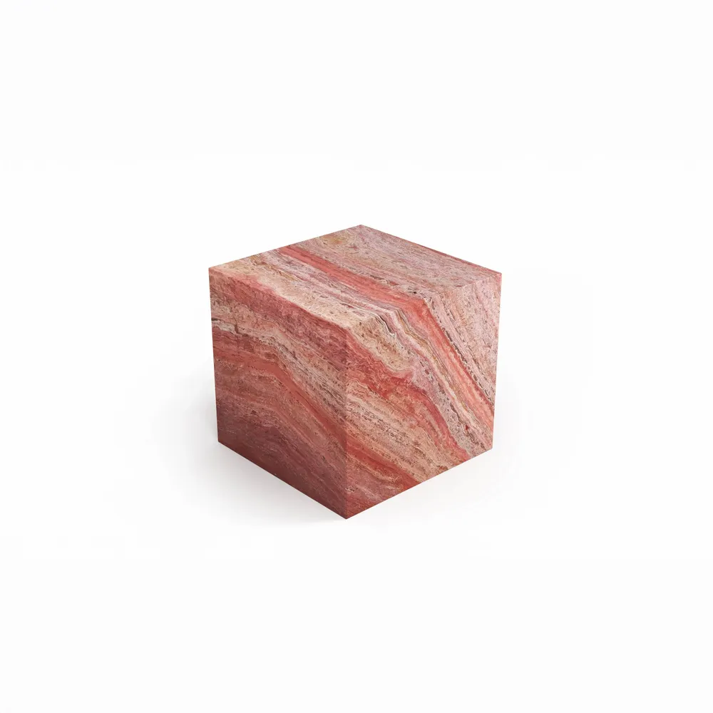 Tables de jardin - Gema - Autres tables - Travertin Rouge - 45X45X43 cm - STONE VALLEY