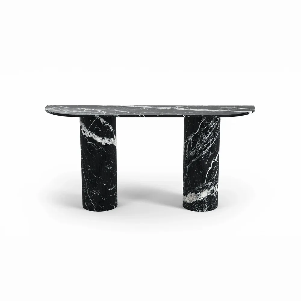 Console table - Ombrure - Console Table - Nero Maquina Marble - 180X40X85 cm - STONE VALLEY