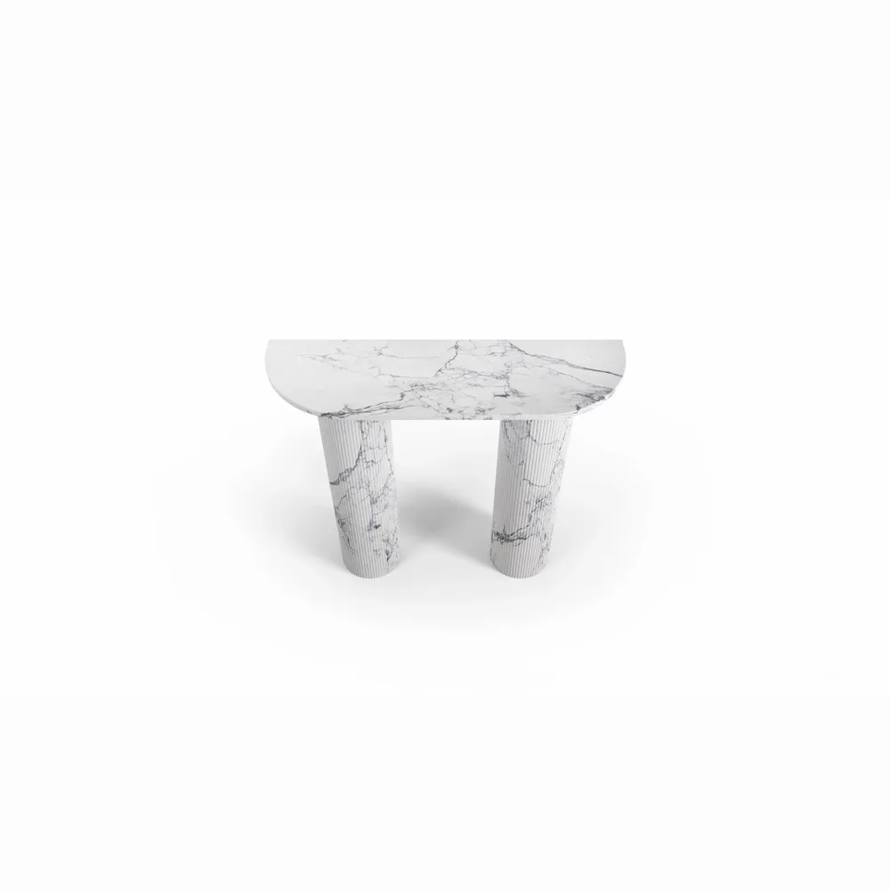 Consoles - Ombrure mini - Table console - Marbre Statuario Michelangelo Carrara - 100X30X85 cm - STONE VALLEY