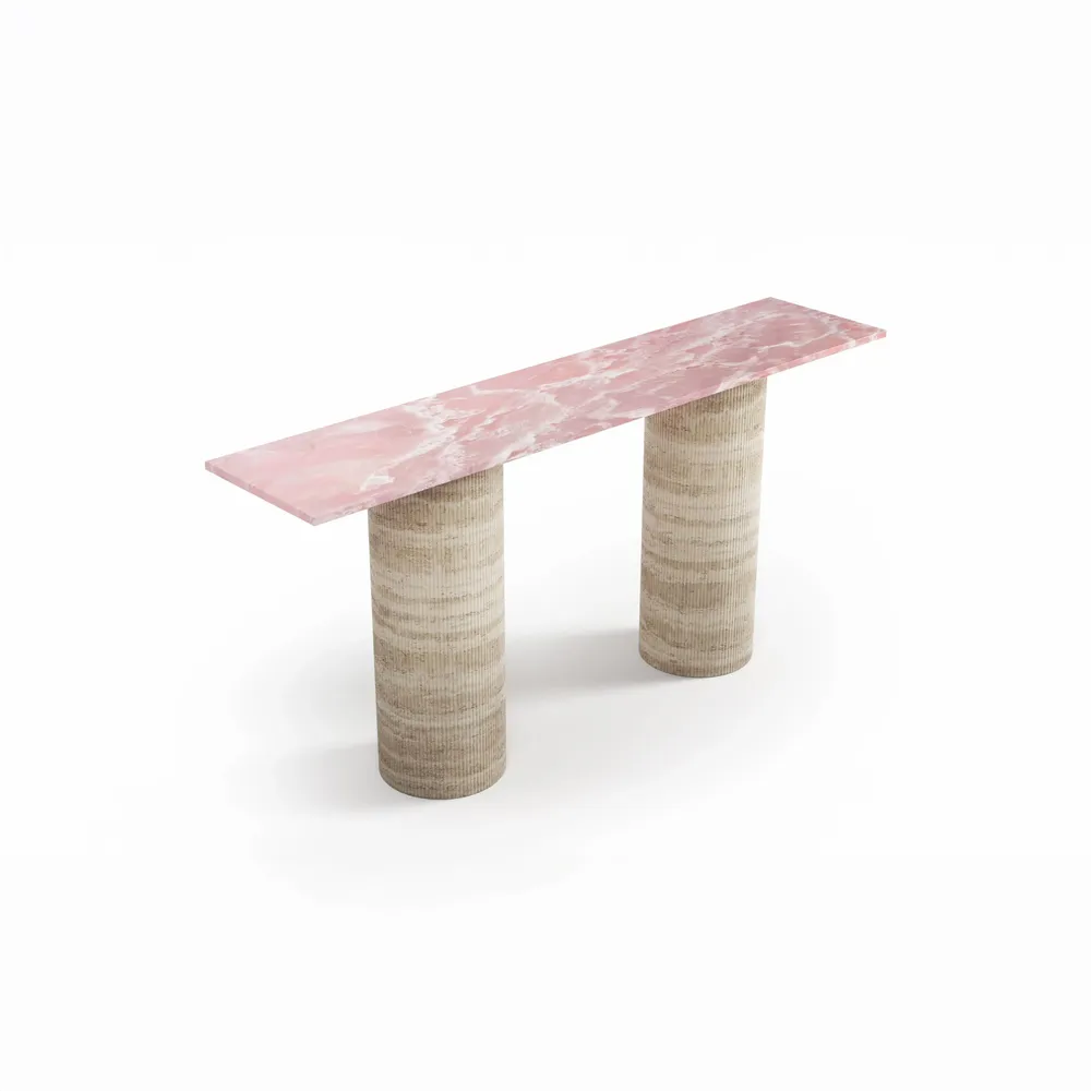 Consoles - Ombrure - Table console - Onyx Rose - 180X40X85 cm - STONE VALLEY