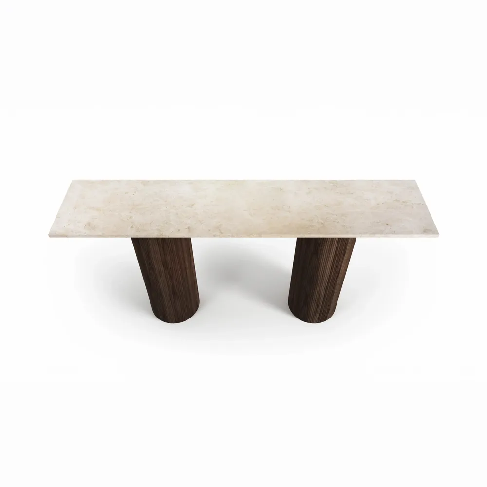 Consoles - Ombrure - Table console - Marbre Crema - 180X40X85 cm - STONE VALLEY