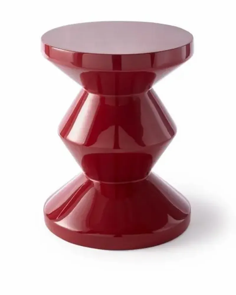 Tabourets - Tabouret Zig Zag ruby red - POLSPOTTEN