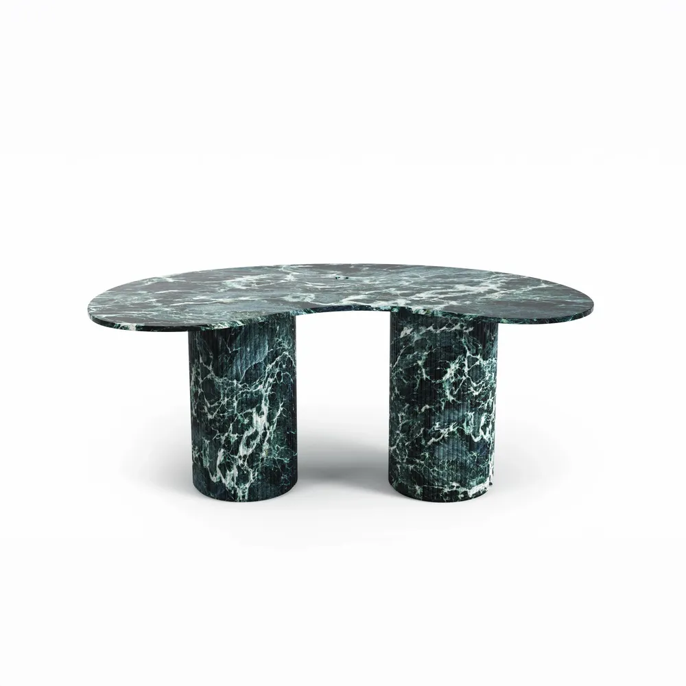 Mobilier et rangements pour bureau - Aérolithite - bureaux - Marbre Verde Alpi - 180X100X75 cm - STONE VALLEY