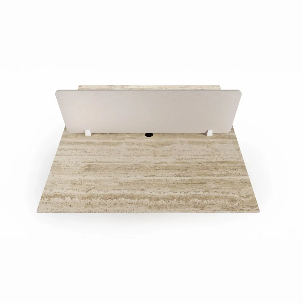Mobilier et rangements pour bureau - Escalerion - bureaux - Travertin Classique - 140X140X75 cm - STONE VALLEY
