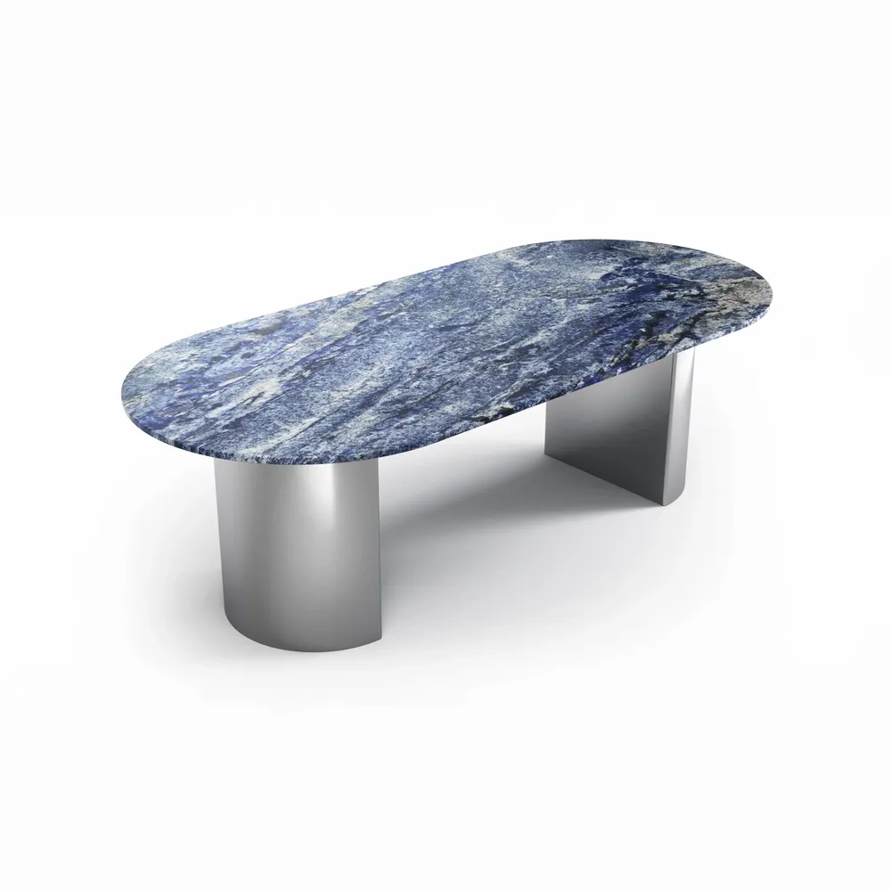 Dining Tables - Refleko - Dining Tables - Blue Bahia Granite - 200X100X75 cm - STONE VALLEY
