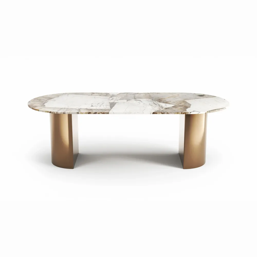 Dining Tables - Refleko - Dining Tables - Patagonia Quartzite - 200X100X75 cm - STONE VALLEY
