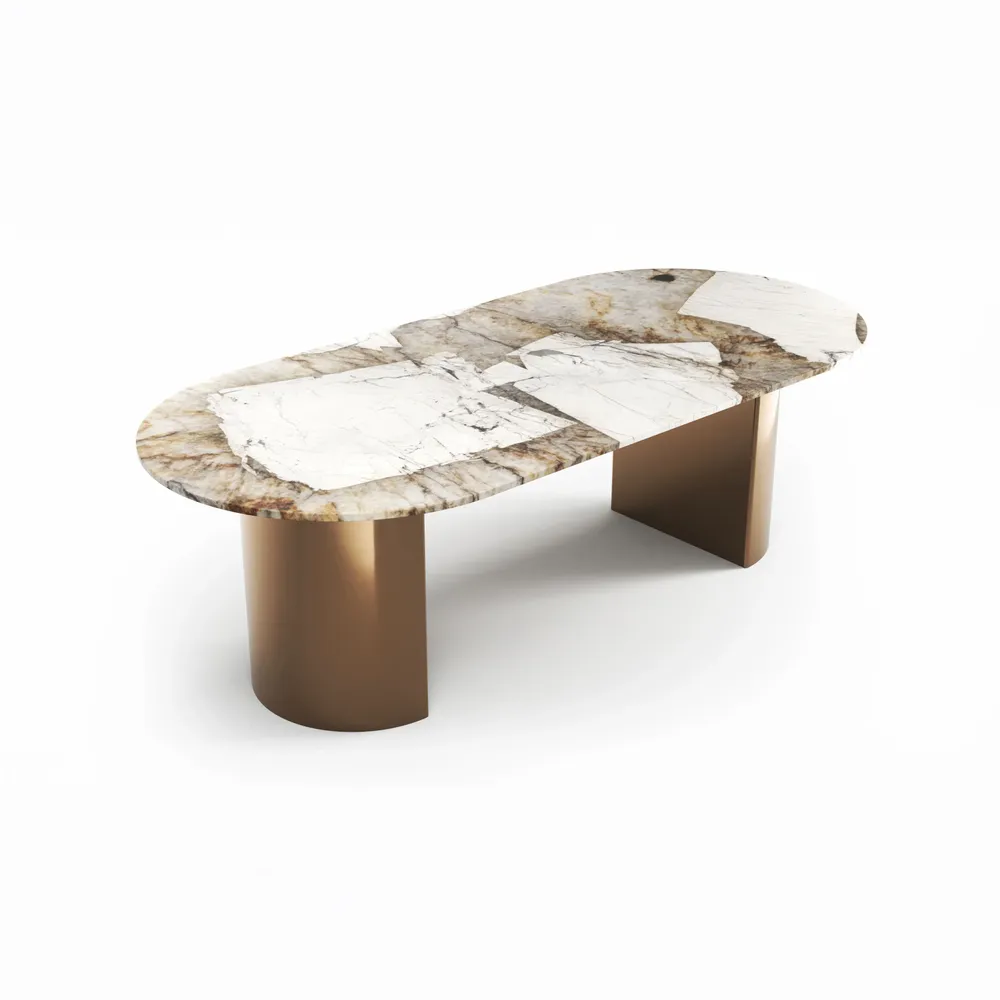 Dining Tables - Refleko - Dining Tables - Patagonia Quartzite - 200X100X75 cm - STONE VALLEY