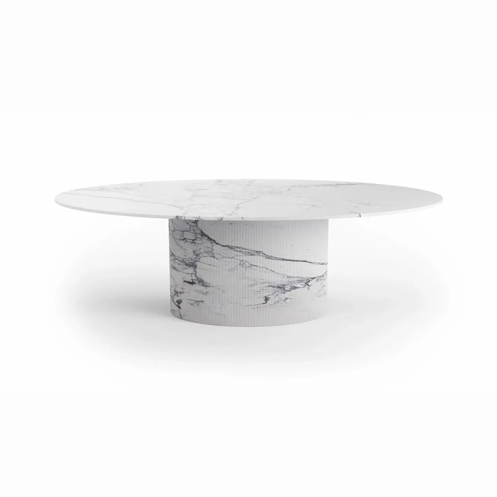 Tables Salle à Manger - Valleyra - Tables à manger - Marbre Statuario Michelangelo Carrara - 240X120X75 cm - STONE VALLEY